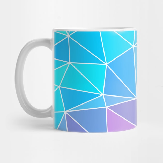 Vivid Cyan and Heliotrope Geometric Triangle Vector Pattern Design by love-fi